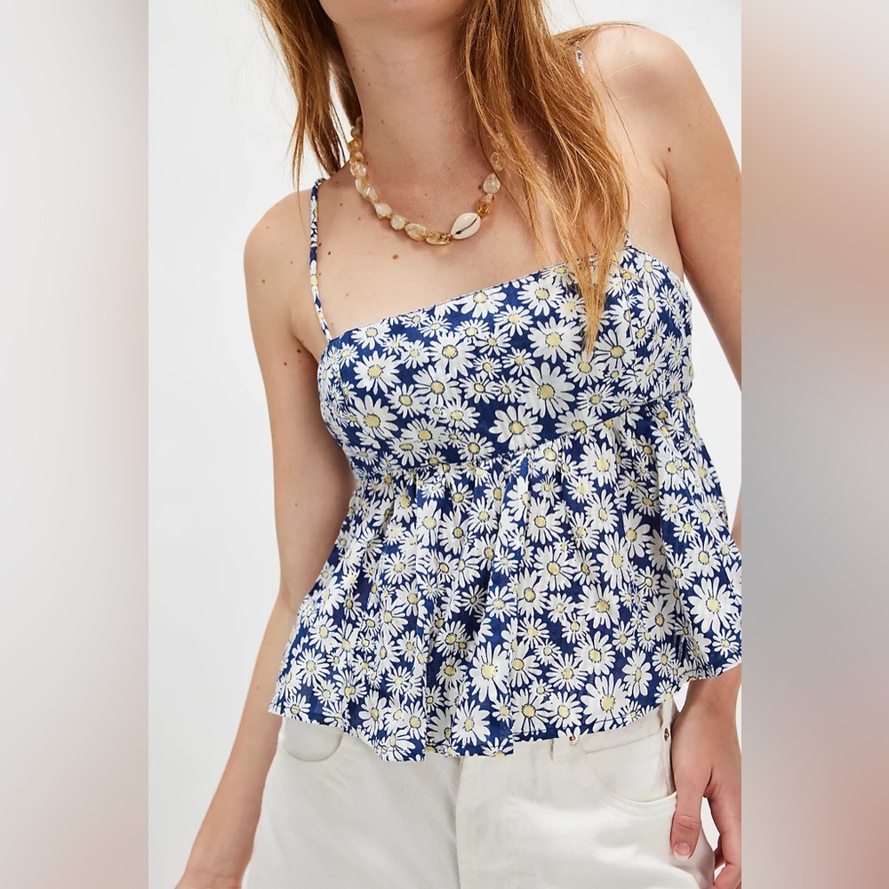 NWT Sz Med Free People Mia Printed Tank
